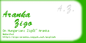 aranka zigo business card